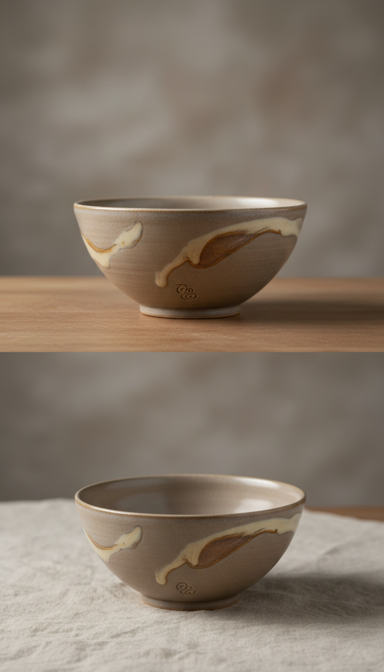 Stoneware Vase With Textured Finish