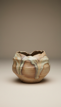 Sculptural Pot With Organic Rim