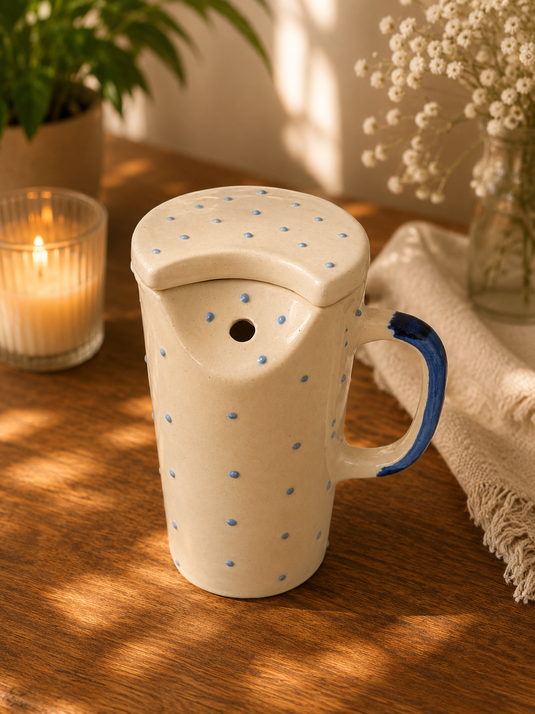 Blue Dot Sipper Mug