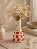 Red Meadow Ceramic Vase