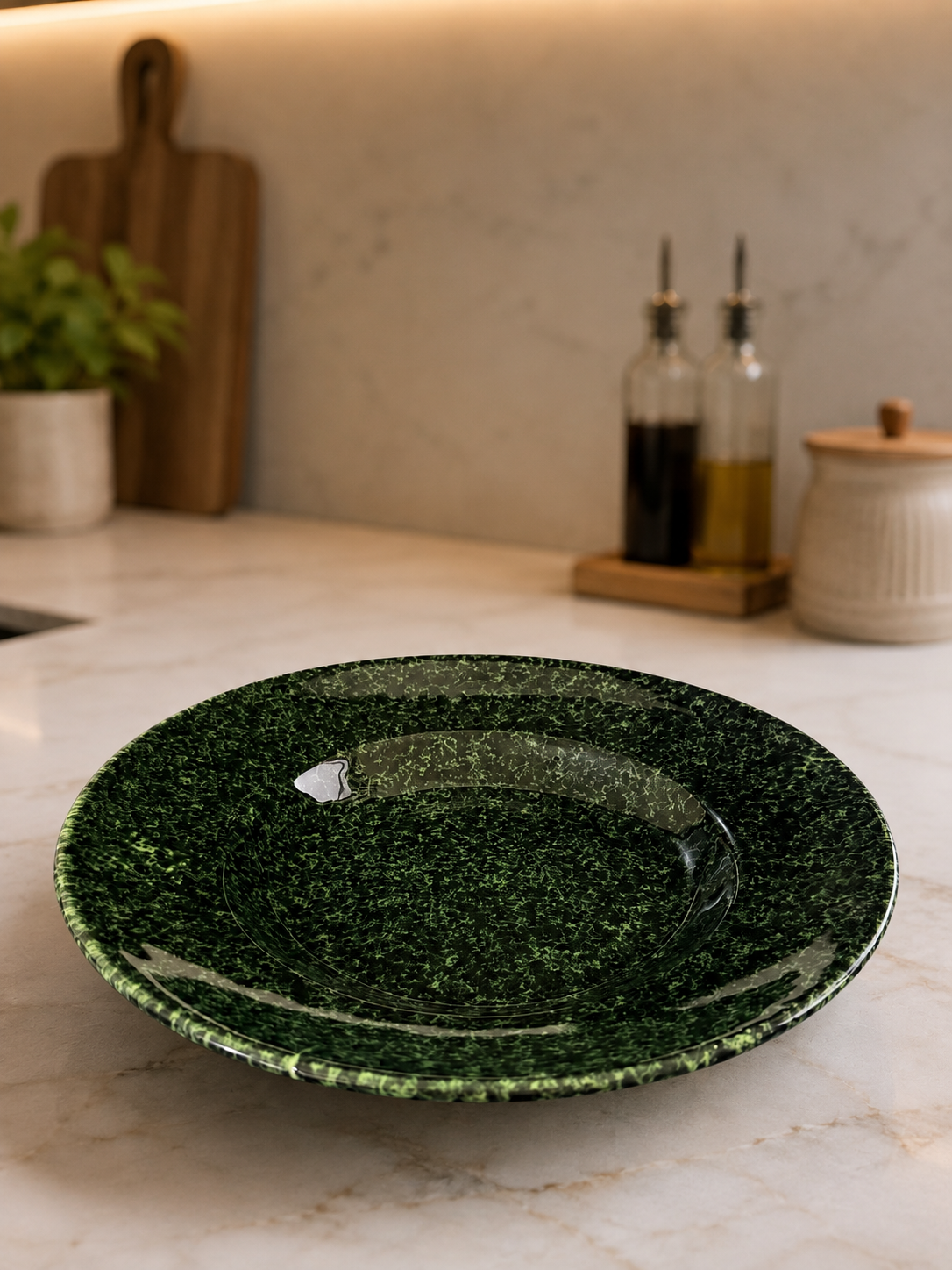 Emerald Ceramic Pasta Bowl