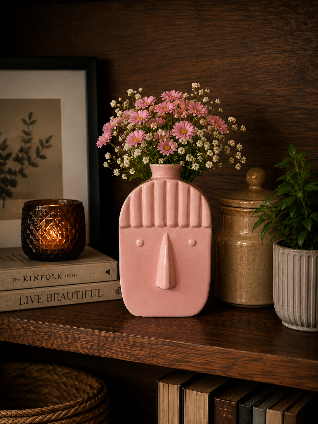 Muse Ceramic Face Vase