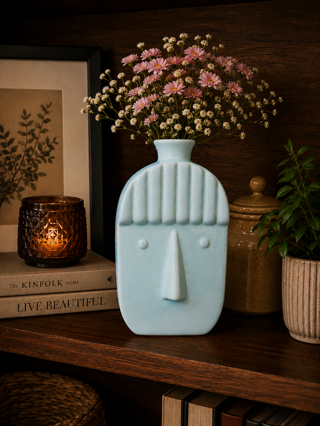 Muse Ceramic Face Vase