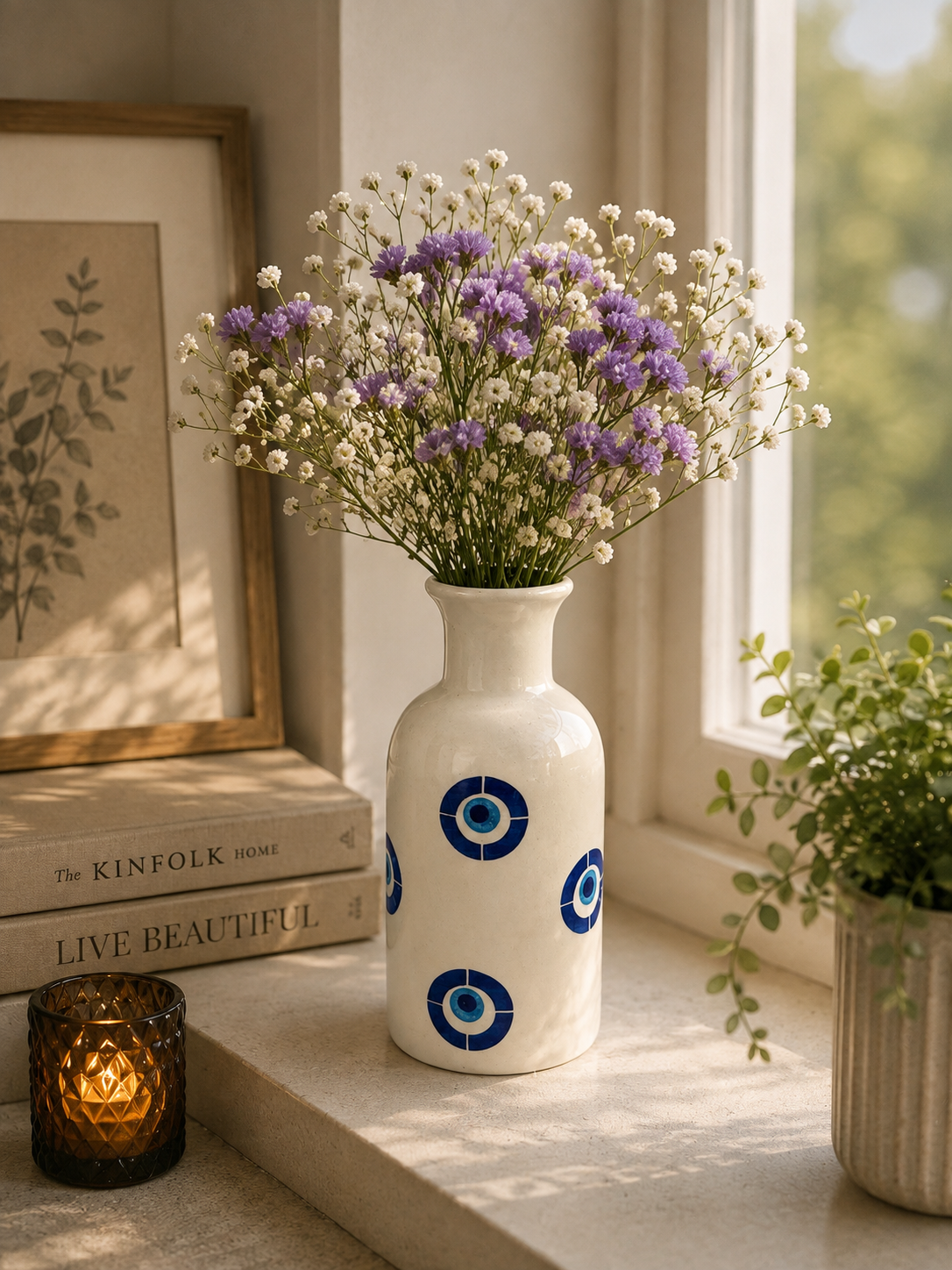 Blue Nazar Ceramic Vase