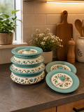 Meadow Bloom Ceramic Serving Pot Set (Set of 3)