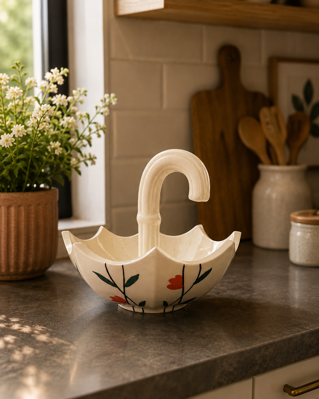 Bloom Umbrella Ceramic Snack Bowl