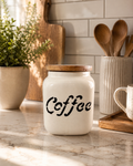 Coffee Jar with Wooden Lid