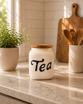 Tea Jar with Wooden Lid