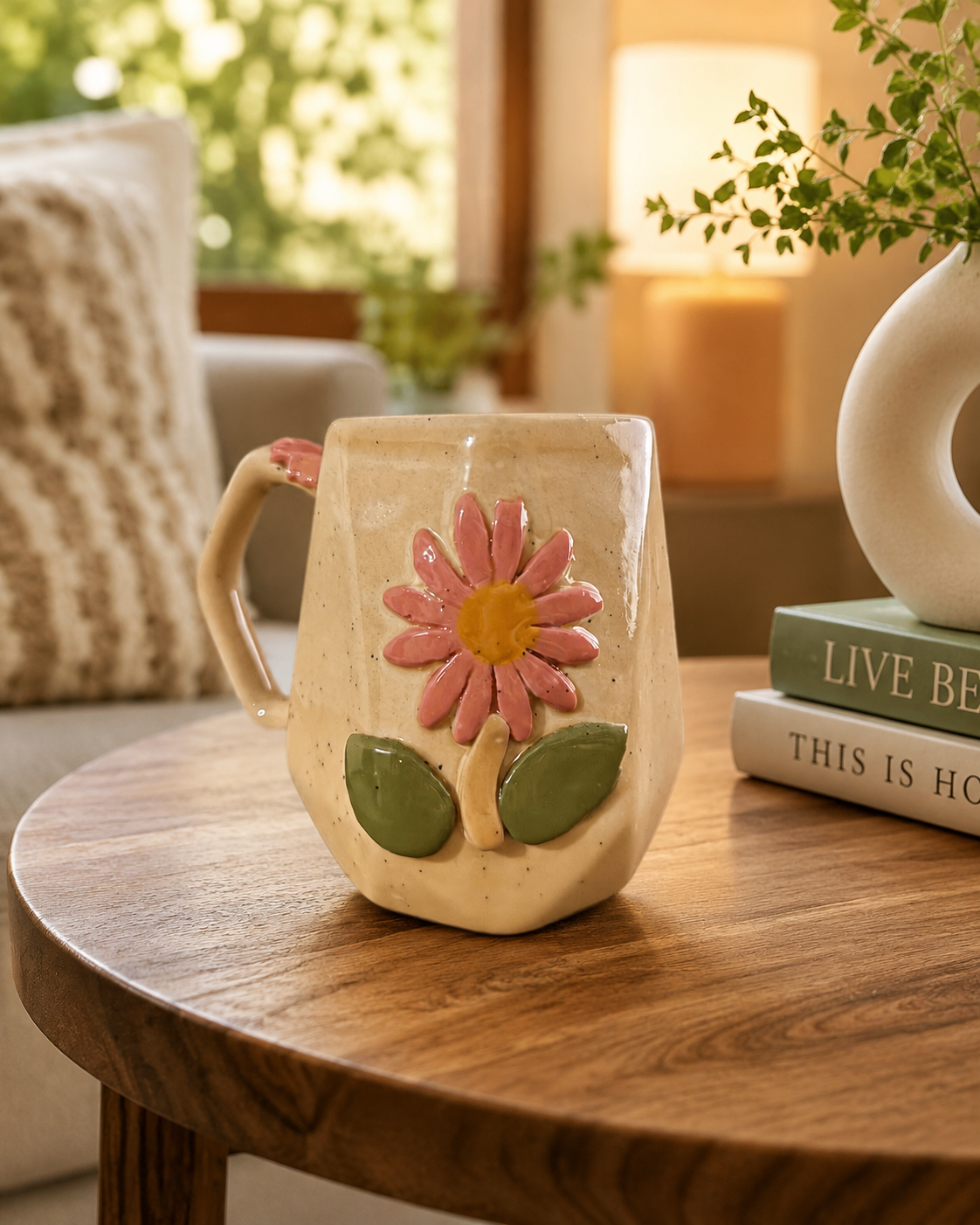 Blush Daisy Artisan Mug