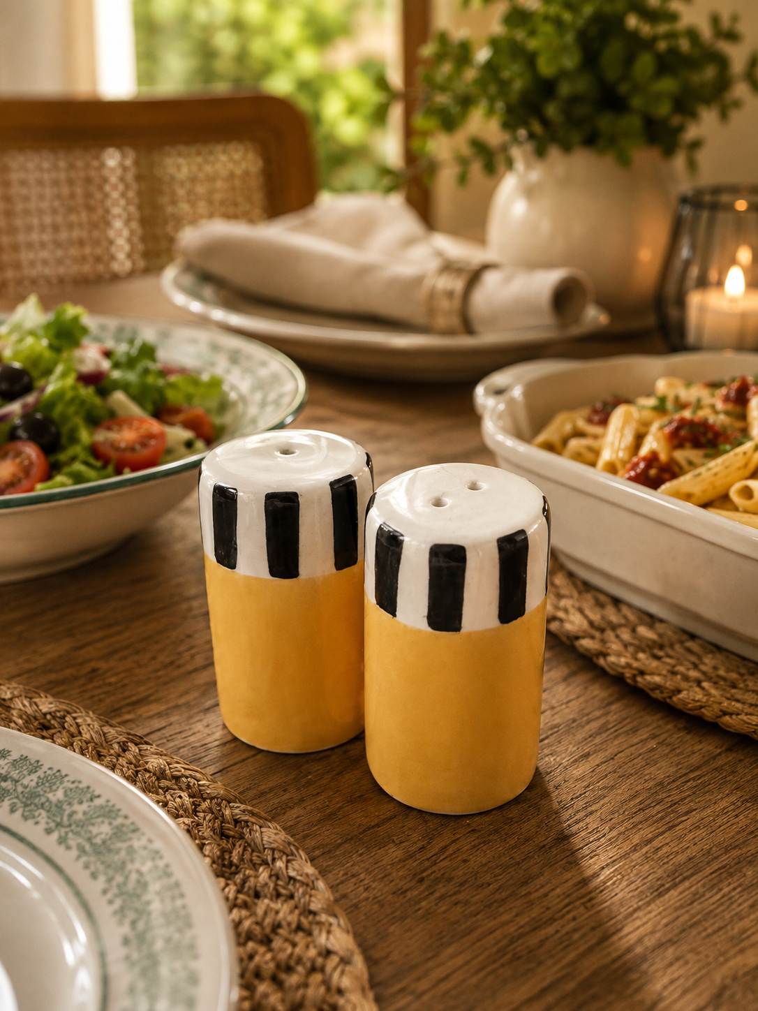 Olive Branch Ceramic Salt & Pepper Shakers