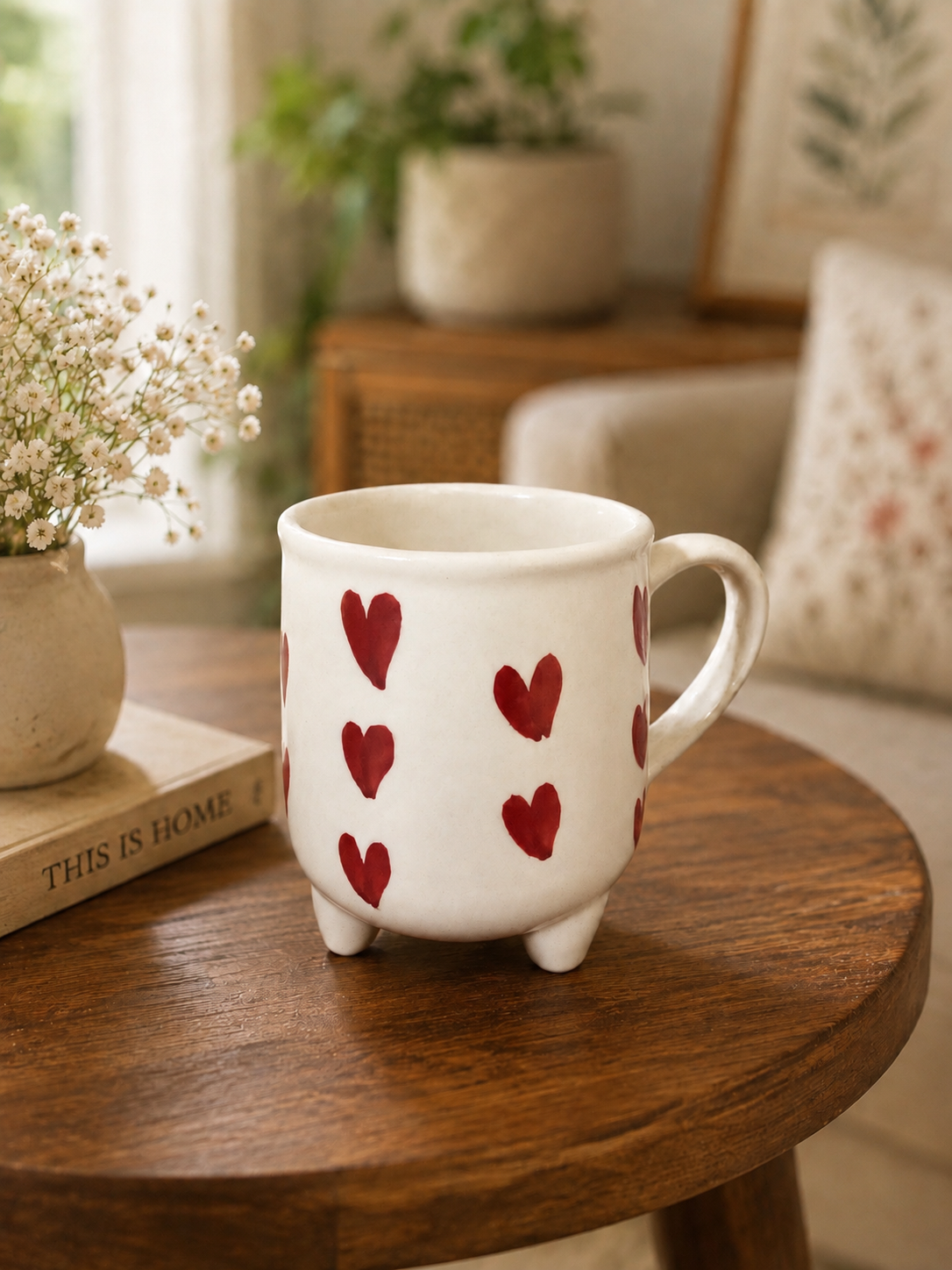 Heartfelt Ceramic Footed Mug