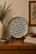Indigo Meadow Ceramic Plate