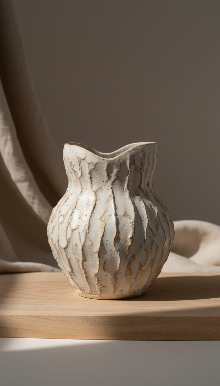 Handmade Serving Bowl In Natural Clay
